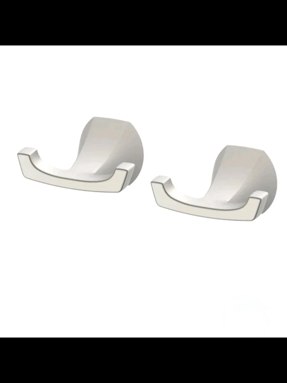 Qty 2 Better Home & Gardens Robe Hook Simple Flare Satin Nickel Finish New
